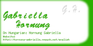 gabriella hornung business card